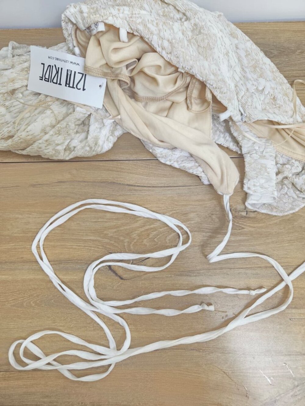 12th Tribe Maxi Dress Ivory Size M New - Picture 8 of 13